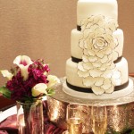 Kahn's Catering at the Montage for a wedding reception and ceremony. Custom wedding cake.